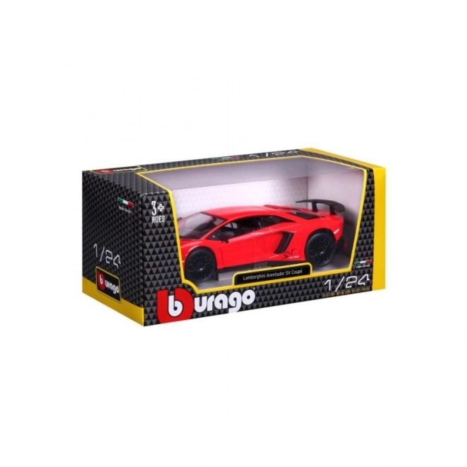 Modèle en métal Bburago Lamborghini Aventador rouge 1:24