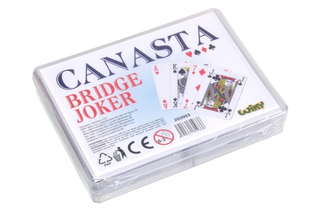 Cartes Canasta dans une boîte en plastique