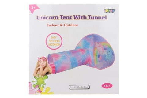 Tente avec tunnel Licornes