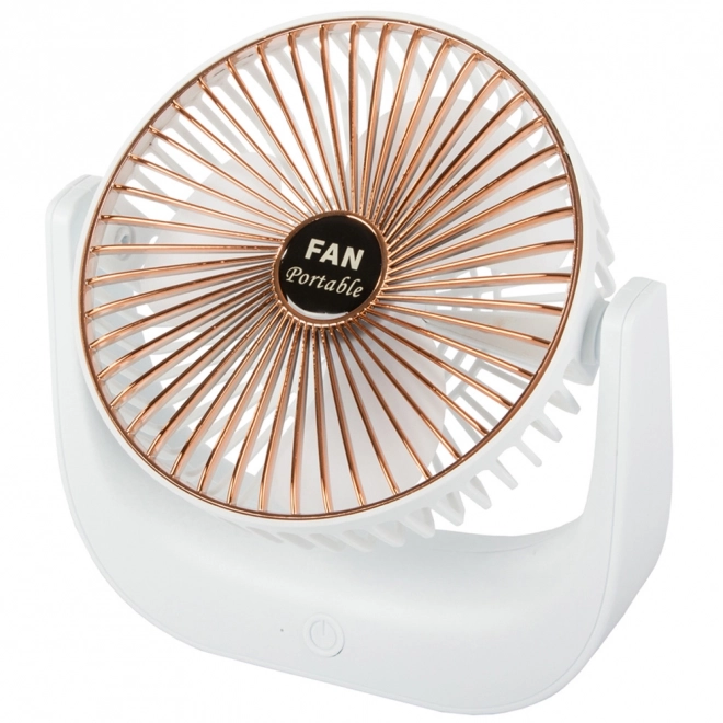 Ventilateur de table sans fil – Blanc-rose