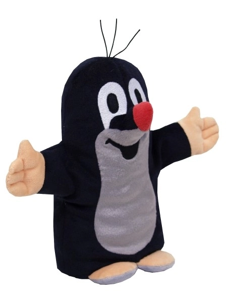 Marionnette Krtek peluche 20 cm sur carte 0+