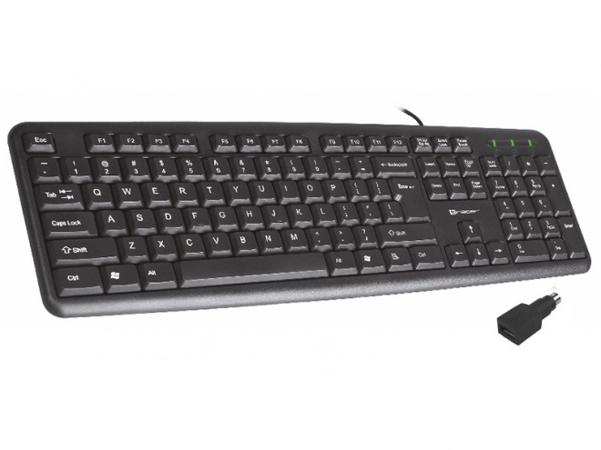 Clavier Tracer Maverick noir avec adaptateur USB + PS2