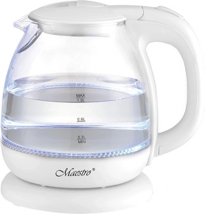 Bouilloire électrique en verre 1 l 1100 W de Maestro