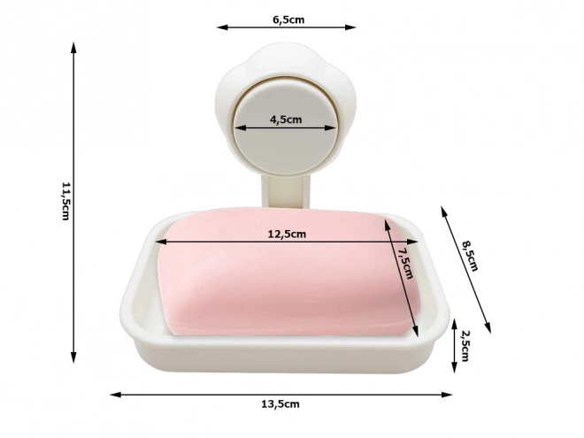 Porte-savon mural avec ventouse pour salle de bain
