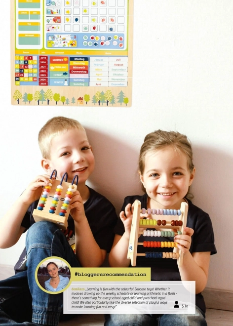 Petite table d'apprentissage des multiplications en bois Small Foot