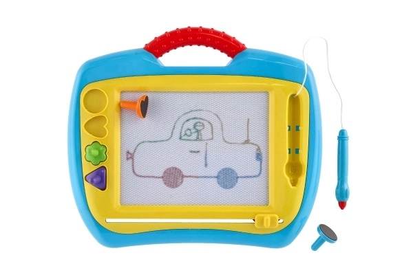 Tableau magnétique à dessiner en plastique 20x15cm dans une boîte 38x32x5cm