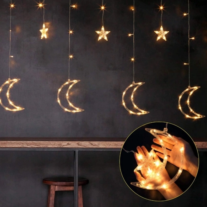 Éclairage décoratif LED Lune et Étoiles 96 LED