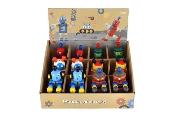 Robot en bois 12cm à partir de 18 mois - 1 pièce