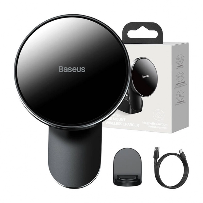 Support de voiture Baseus avec chargeur sans fil 15 W pour iPhone 12/13