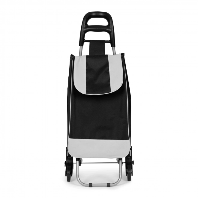 Panier à provisions, 25 l, 6 roues, cadre métallique, noir