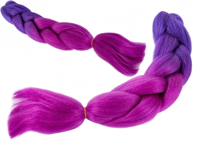 Cheveux synthétiques en ombre violet pour tressage