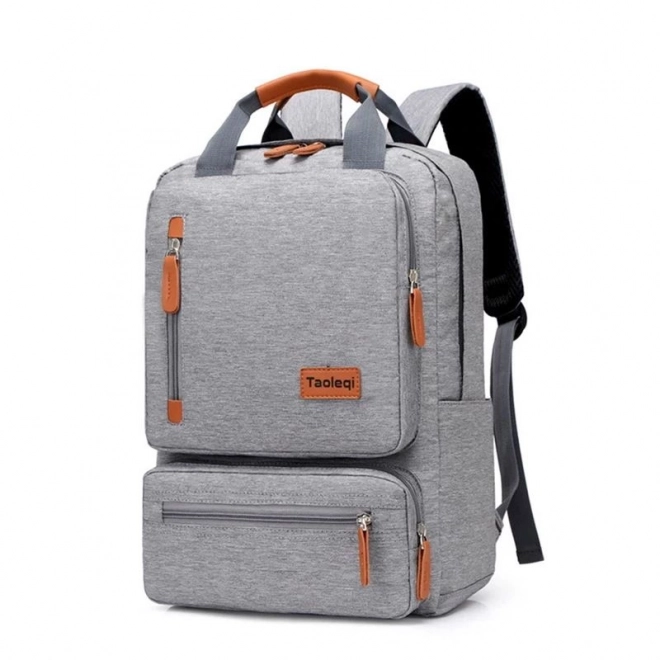 Sac à dos scolaire étudiant gris clair