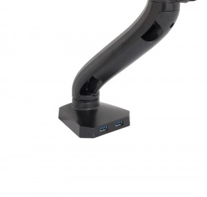Support de moniteur réglable avec ressort à gaz et ports USB