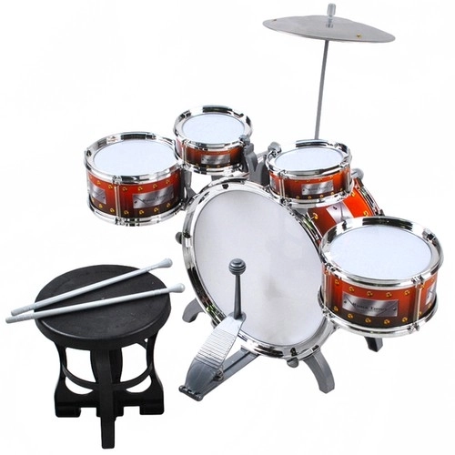 Ensemble de batterie pour enfants - grandes batteries pour enfants XL avec tabouret
