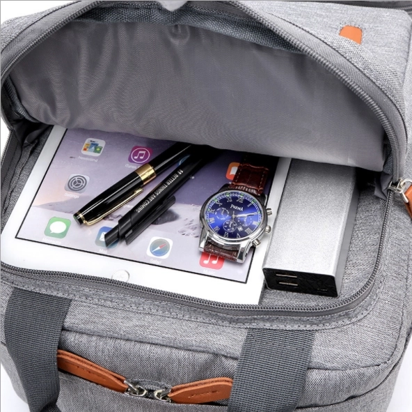 Sac à dos scolaire étudiant gris clair