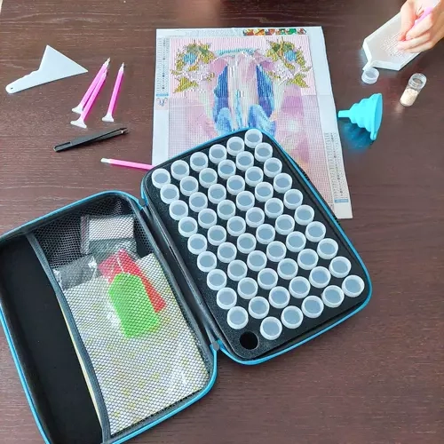 Grande trousse d'accessoires pour peinture au diamant