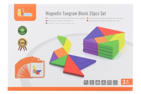 Tangrams magnétiques en bois