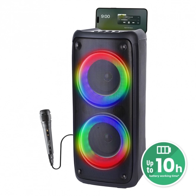 FUNBOX Haut-parleur BT MT3181 Bluetooth 5.0/TWS/MP3/MicroSD/USB/AUX/Égaliseur/Jack 6.3/RGB/USB-C/ RMS 40W/PMPO 1000W