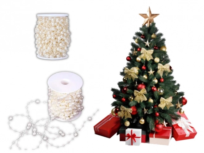 Guirlande de perles blanches pour sapin de Noël