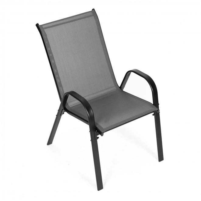Ensemble de 2 chaises de jardin pour terrasse ou balcon gris MultiGarden