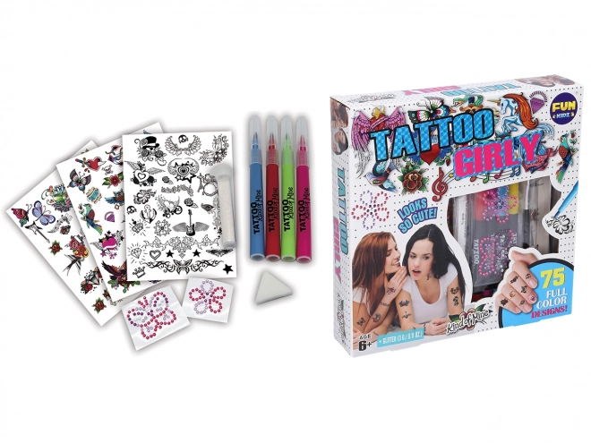 Kit de tatouage avec feutres