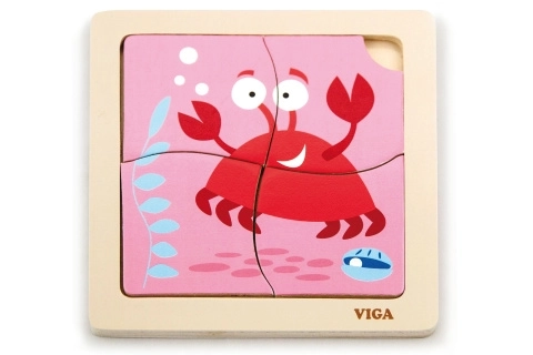 Puzzle en Bois Crabe pour les Tout-Petits