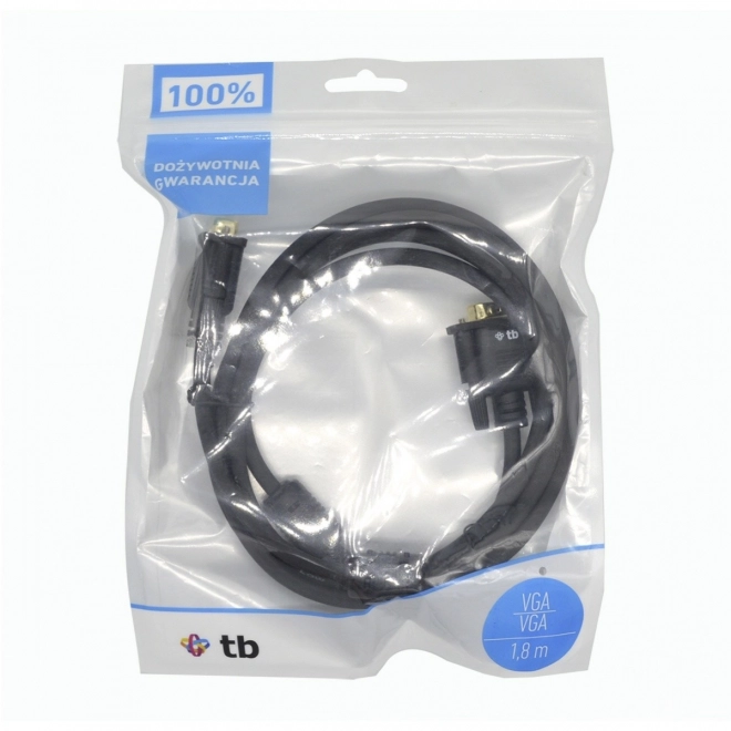 Câble VGA 1.8 m noir plaqué or
