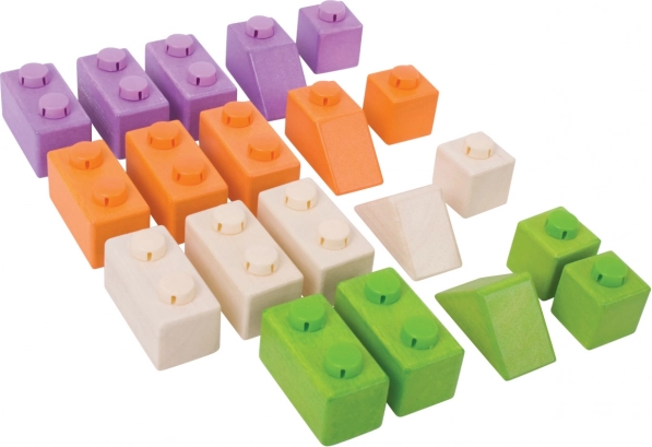 Bigjigs Baby Briques d’assemblage en bois – Coffret de base