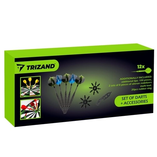 Sada 12 fléchettes + accessoires Trizand 21629