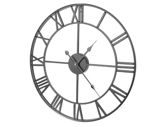horloge murale rétro noire