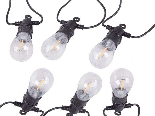 Guirlande lumineuse de jardin avec 20 ampoules LED