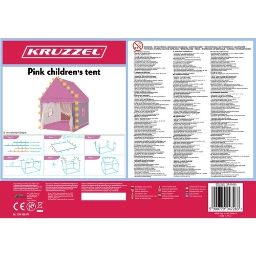 Tente pour enfants - rose Kruzzel 22653
