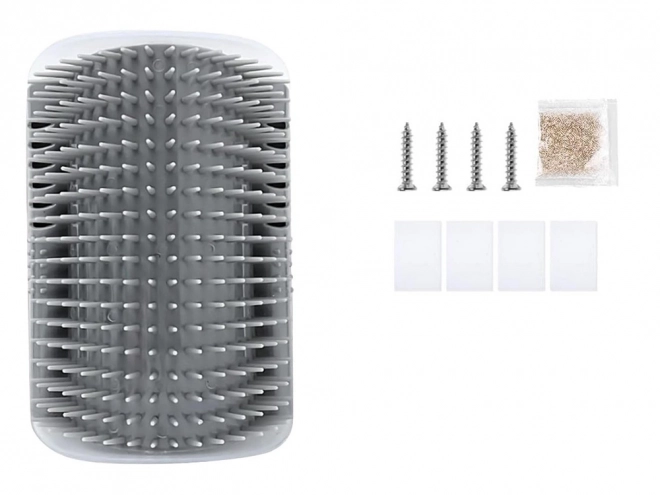 Brosse d'angle pour chats avec herbe à chat