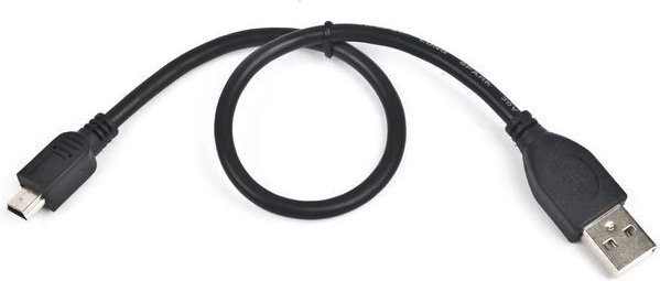 Câble MiniUSB 2.0 5 broches 0,3 m noir pour CANON