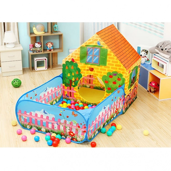 Tente pour enfants ferme de village