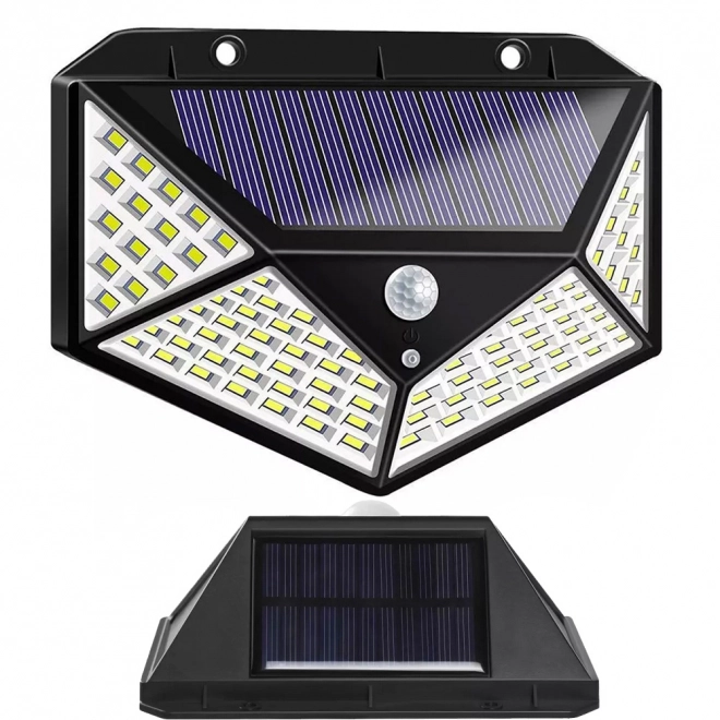 Lampe solaire avec capteur de mouvement et 100 LED