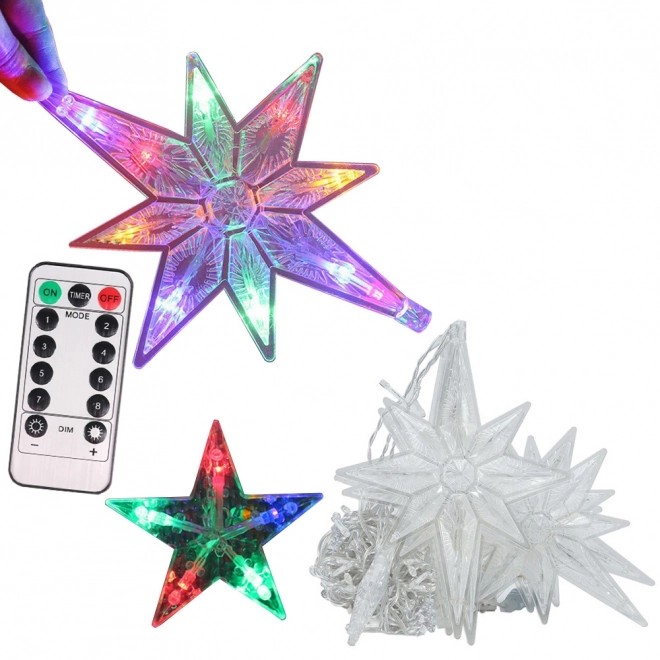 Rideau lumineux coloré avec étoiles sur USB