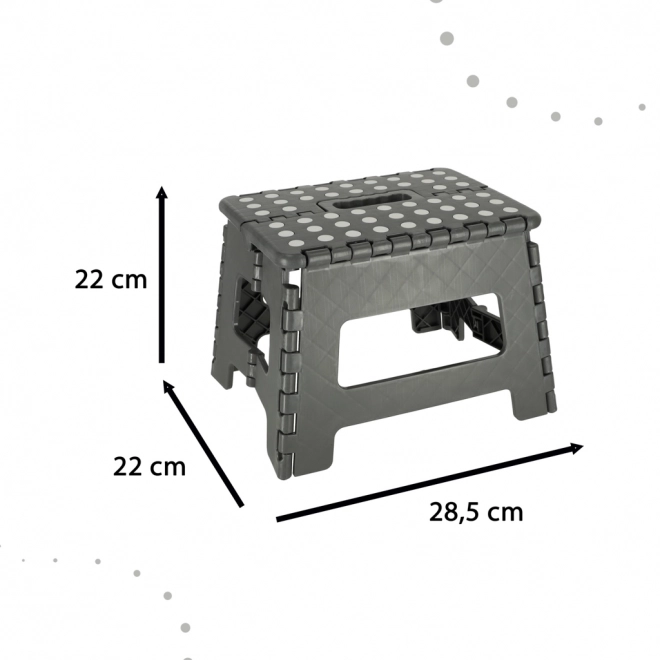 Tabouret pliant antidérapant 22 cm gris foncé