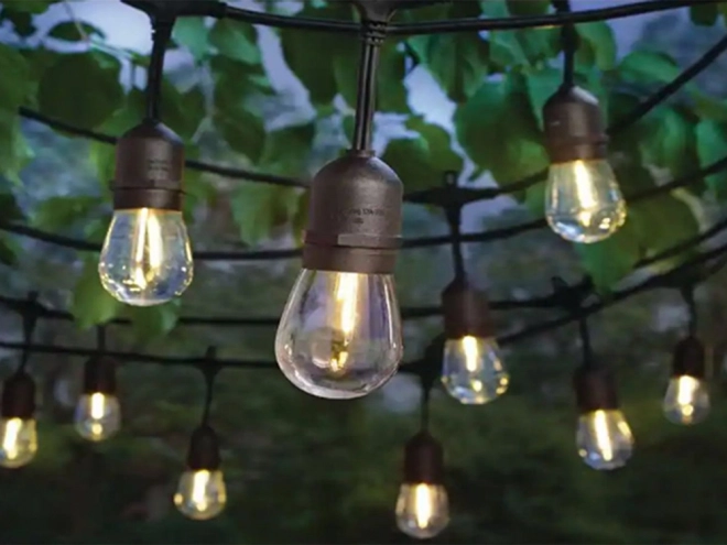 Guirlande lumineuse de jardin avec 20 ampoules LED
