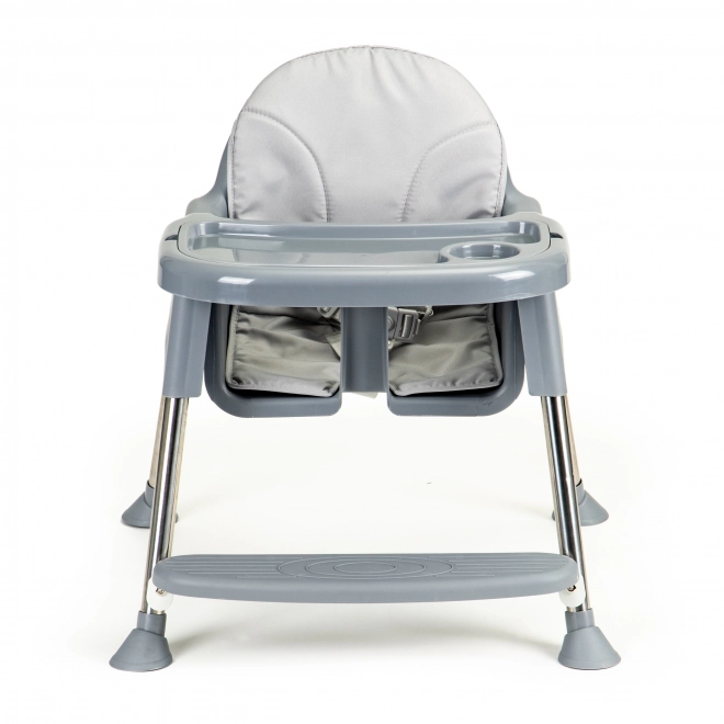Chaise haute 2 en 1 grise