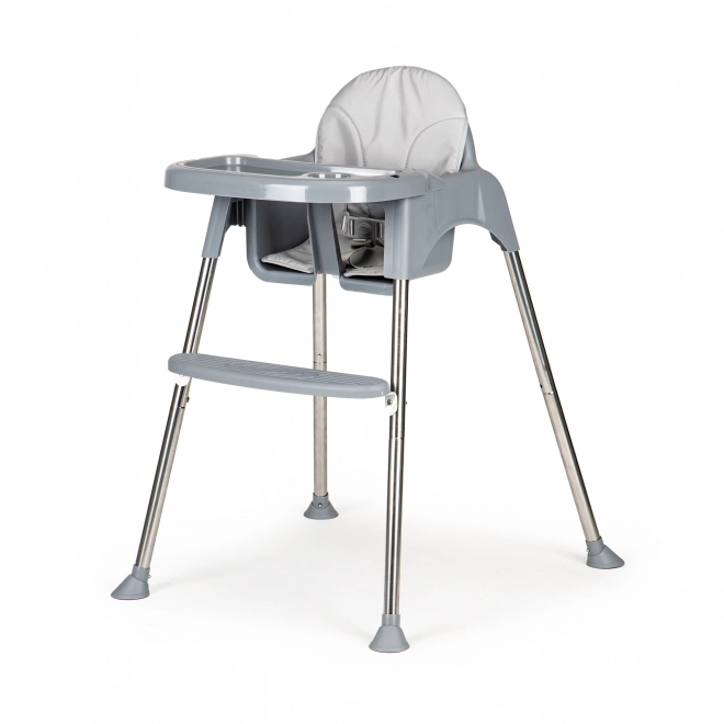 Chaise haute 2 en 1 grise
