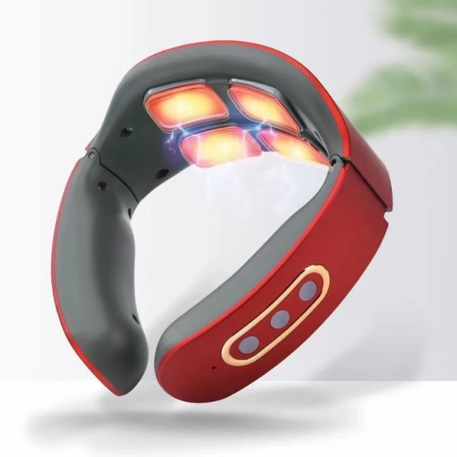Appareil de massage électrique pour le cou - rouge