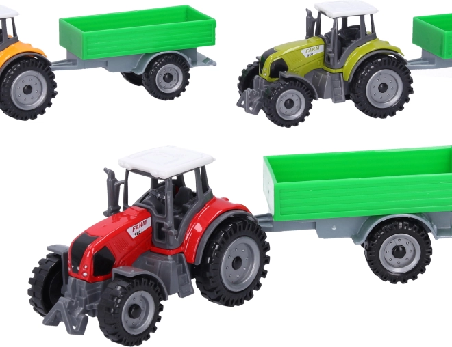Tracteur métallique avec remorque