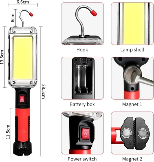 Mains libres grâce au crochet et aux aimants