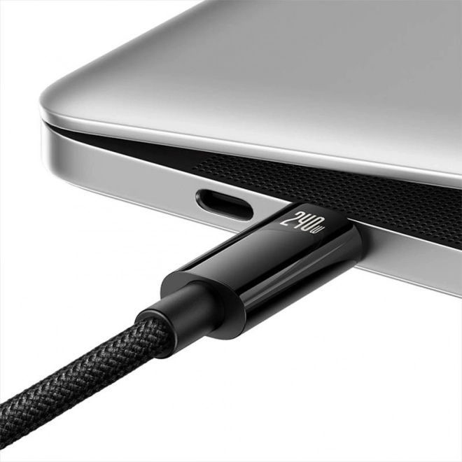 Câble USB-C vers USB-C Baseus Tungsten Gold 240W 1 m (noir)