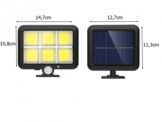 Lampe solaire avec capteur de mouvement et crépusculaire 120 LED