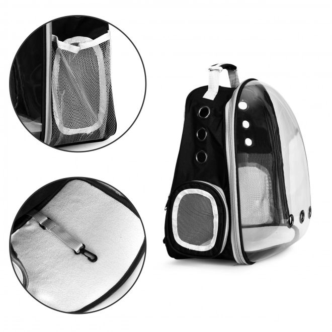 Sac à dos pour transporter des animaux de compagnie avec panneau avant transparent