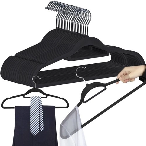 Porte-manteaux 20pcs - Noir Ruhhy 22536