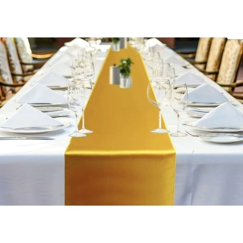 Chemin de table en satin doré 900x36 cm