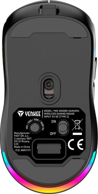 Souris de jeu Herní YMS 3500BK SAMURAJ, double connexion, batterie rechargeable